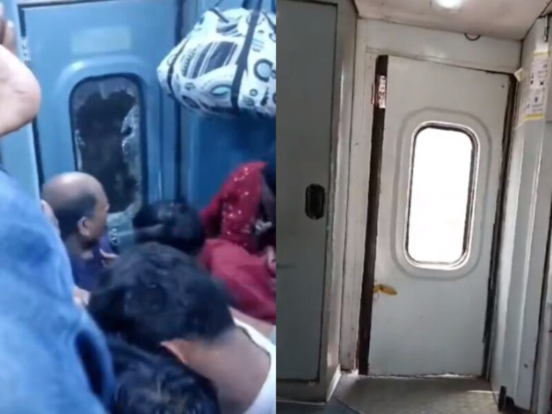 Indian Railways Refutes Claims Of Train Door Glass Being Smashed By Angry Passengers, Calls Viral Video Misleading